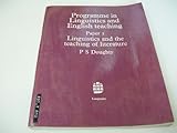 Linguistics and the teaching of literature