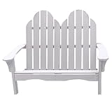 Cottage Classics Adirondack Settee - White