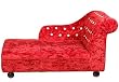 Designer Pet Furniture - Luxurious Chaise Lounge for Pets - Red Plush