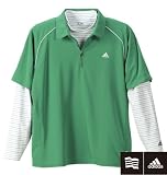 【大きいサイズ】 ADIDAS GOLF ポロシャツ+ハイネックT (グリーン×ホワイト) (4XO 5XO 6XO 7XO)