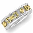 Two Tone Ribbon Etruscan Style Band