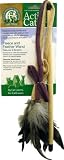CFA Cat Fancy Fleece Feather Wand Cat Toy