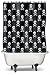 Skull and Crossbones Pirate Black Shower Curtain