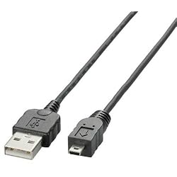 ELECOM デジタルカメラ接続用USBケーブル USB(A)オス-USB(平型mini8pin)オス 1.8m USB-SCMF8U