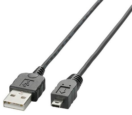 ELECOM デジタルカメラ接続用USBケーブル USB(A)オス-USB(平型mini8pin)オス 1.8m USB-SCMF8U