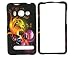 Solar Butterfly Rubber Texture HTC EVO Snap on Cell Phone Case + Microfiber Bag