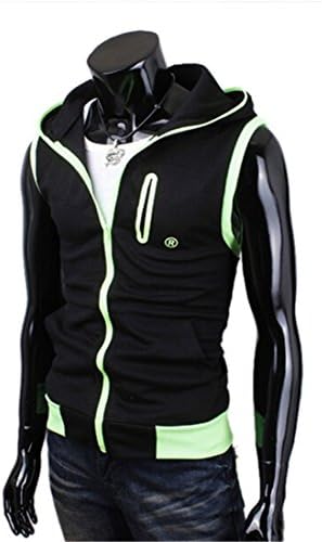 Sexy Slim Fit Men's Polyester Sleeveless Sports Gym Hoodie Tee Shirt Tops New