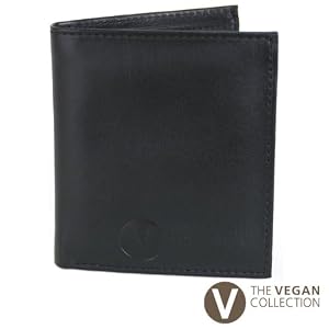 Buy The Vegan Collection Mens Black National Bi-fold Wallet by The Vegan Collection