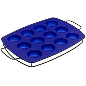Kitchenaid Wire Sled With 12 Cup Muffin Pan, Silicone, Blue