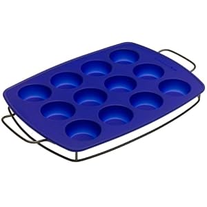 Kitchenaid Wire Sled With 12 Cup Muffin Pan, Silicone, Blue