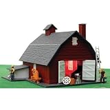 HO B/U Horse Stable, Lighted w/Figures
