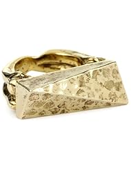 Low Luv by Erin Wasson Hammered Top Bone Gold Shank Ring