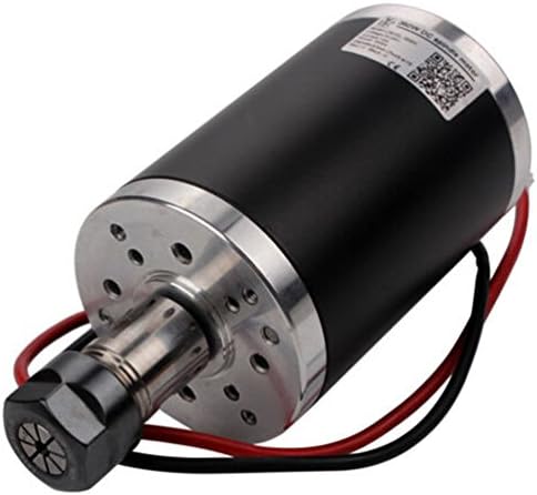 Akaigu CNC DC 24V High-speed Air-cooled 350W Spindle Motor 10000rpm 14A for Engraving Milling
