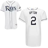 B.J. Upton Tampa Bay Rays Home White Authentic MLB Jersey