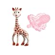 Sophie the Giraffe Teether and RazBerry Teether (Clear Pink) with Reusable Dainty Baby Bag Bundle