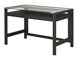 Frosted Glass Desk, Black