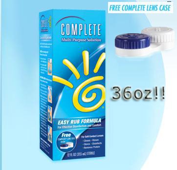 Buy Complete Mult-Purpose Contact Lens Solution, Easy Rub Formula for Effective Disinfection and... by Complete Lens Solution now!