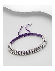 Polyester Bracelet In Sterling Silver