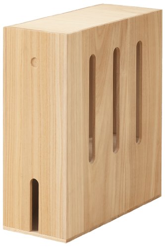 ひかり電話対応ルーター&タップ収納 ナチュラル 桐天然木 日本製 IW-0030