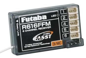 Futaba R616FFM 2.4GHz FASST Rx 6Ch