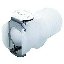 Colder Acetal Tube Fitting, Coupler, Straight Thru, In-Line, Coupler x NPT Male