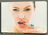 ANGELINA JOLIE ORIGINAL ACRYLIC OIL ON CANVAS GALLERY WRAP STYLE 40X29X1.5
