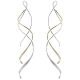Silver Goldfill Modern Twist Earrings