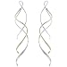 Silver Goldfill Modern Twist Earrings