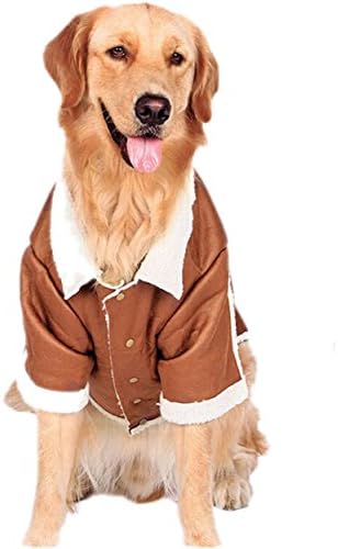 PoodleHouse Berber Fleece Material Design Pet Costume Cotton-padded Clothes Winter Big Dog Coats for Akita 5X-Large