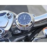 Motorcycle Handlebar Mounted Clock for 1 inch handlebars (Black Face)