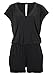 ELACUCOS Women Sexy Romper V Neck Elastic Waist Jumpsuit Playsuit
