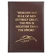 Quoted "Pen Is Mightier" Journal, Fully Embossed