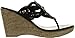 C Label Midori-4 Womens Slip On Beaded Rhinestone T-Strap Thong Wedge Sandals