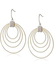 Bonded Sterling Silver and 14k Two-Tone Gold Dangle Earrings