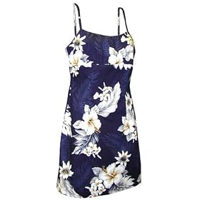 Misses White Hibiscus Hawaiian Sun Dress