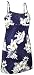 Misses White Hibiscus Hawaiian Sun Dress, Small, Navy