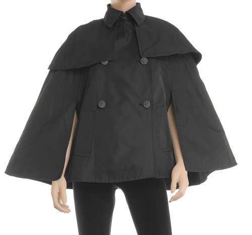 MAXSTUDIO MEMORY TAFFETA CAPED RAINCOAT