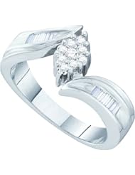 0.25CTW DIAMOND LADIES FLOWER RING