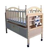 Monsieur Bébé - Berceau Musical MP3 Auto Programmable Avec Detecteur d'Humidité et Moustiquaire / Modèle Panda