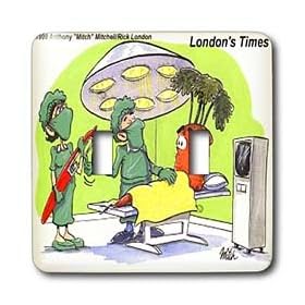 Londons Times Funny Medicine Cartoons - Veggie Surgery - Light Switch Covers - double toggle switch