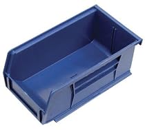 Box Partners BINP0743B 4 .12 in. x 7 .37 in. x 3 in. Blue Plastic Stack & Hang Bin Boxes- 24