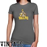 NCAA Valparaiso Crusaders Ladies Charcoal Distressed Logo Vintage Slim Fit T-shirt