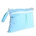 Damero Waterproof Wet Bag, Reusable Wet Dry Bag Organizer for Travel, Beach, Diapers, Breast Pump Parts and Wet Swimsuits, Blue
