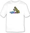 T-shirt with blue, hound, teddy, dog, toy, bear