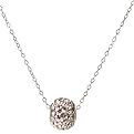 Sterling Silver Crystal Spinner Pendant - Champaign