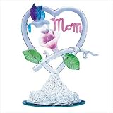 HONEYSUCKLE "MOM" GLASS HEART-30254--OUT OF STOCK