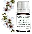 Watts Beauty 100% Pure East Cape Manuka Oil in Certified Clear Emu Oil