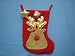 Kitchen & Housewares : Xmas Stocking With Reindeer Head Design (XA0280) MTGL