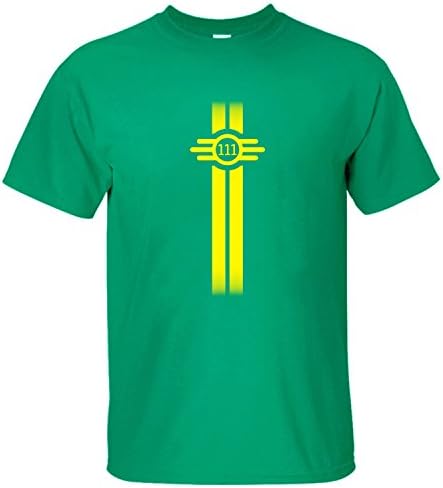 SKNO Men's Fallout 4 Vault 111 ComfortSoft Round Neck T-Shirt green S