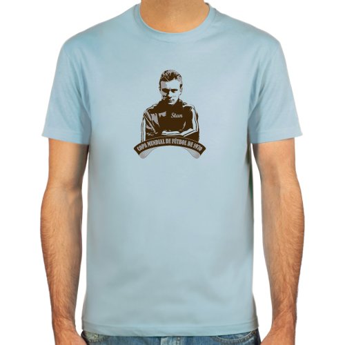 T-Shirt Reinhard “Stan” Libuda ::: Farbauswahl: skyblue, sand oder weiß ::: Fußball-Kult